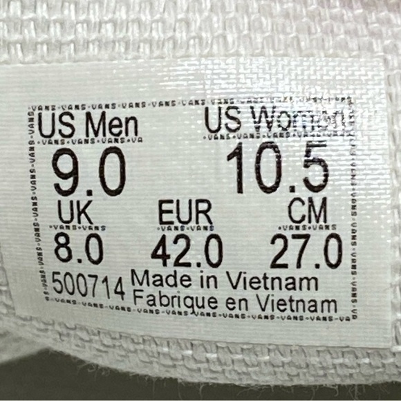 Vans Authentic Outdoors‎ Blanc de Blanc Bear Print Sneakers Size 9 Men - Picture 11 of 11